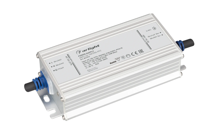 Блок питания Arlight ARPJ-LG-1081050-PFC 75W, 54-108V, 0.5-1.05A купить с доставкой по РФ