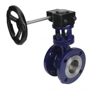 Затвор дисковый поворотный с тройным эксцентриситетом DN.ru WBV3EX-3431M-1W-F-ISO Ду100 Ру25 корпус - углеродистая сталь WCB, диск - нержавеющая сталь 304, уплотнение - METAL, с редуктором DN.ru HAM RQN3-540Z-T36