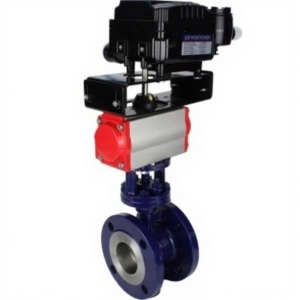 Затвор дисковый поворотный с тройным эксцентриситетом DN.ru WBV3EX-3431M-1W-F-ISO Ду150 Ру25 с пневмоприводом DN.ru PA-DA-160 и позиционером DN.ru YT-1000RSN без обратной связи