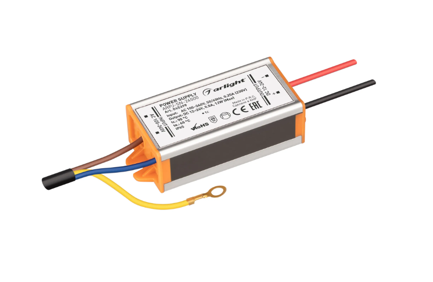 Блок питания Arlight ARPJ-SN-24500 12W, 12-24V, 500mA купить с доставкой по РФ