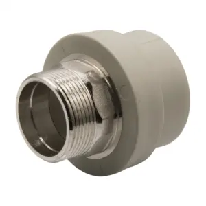 Муфта комб. нар 50х1 1/2'' под ключ EVER® plast серый