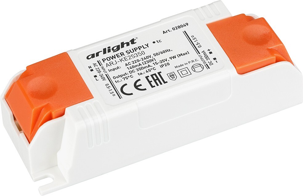 Блок питания Arlight ARJ-KE25350 15-25V 9W IP20 0,35A 028049 купить с доставкой по РФ