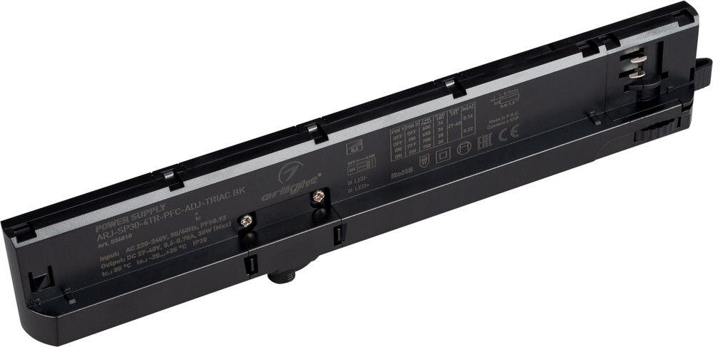 Блок питания Arlight ARJ-SP30-4TR-PFC-ADJ-TRIAC BK 30W, 0.6-0.75A, 27-40V купить с доставкой по РФ