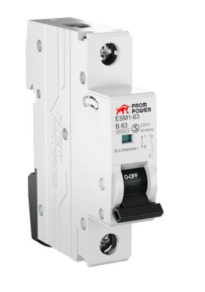 Автоматический выключатель Prompower MCB ESM1-63/B3/1 (10kA), 3A, характеристика B, количество полюсов: 1P