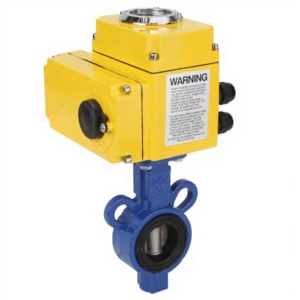 Затвор дисковый поворотный DN.ru WBV0232E-2W-Fb-H Ду32 Ру16 корпус - алюминиевый сплав, диск - нержавеющая сталь, уплотнение - EPDM, с электроприводом DN.ru QT-N-005EM-B1-220VAC-У1 (0-10В)