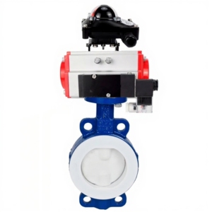 Затвор DN.ru WBV3434Pf-2W-Fb-R Ду150 Ру16 корпус - углеродистая сталь WCB, диск - углеродистая сталь WCB, футерованный PTFE, уплотнение - PTFE, с DN.ru PA-DA-105, 4М310-08 220В NAMUR и APL-210N