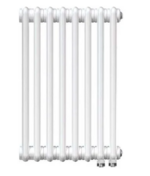 Трубчатый радиатор ТЕПЛОФОРТ трехтрубный, габаритная высота секции 575 мм (межосевое расстояние 500мм), 24 секций, нижнее подключение ½”, термовставка, цвет белый глянец купить с доставкой по РФ