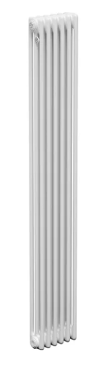 Трубчатый радиатор ТЕПЛОФОРТ двухтрубный, габаритная высота секции 1805 мм (межосевое расстояние 1730мм), 12 секций, нижнее подключение ½”, термовставка, цвет белый глянец