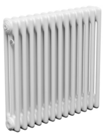 Трубчатый радиатор ТЕПЛОФОРТ двухтрубный, габаритная высота секции 575 мм (межосевое расстояние 500мм), 16 секции, нижнее подключение ½”, термовставка, цвет белый глянец купить с доставкой по РФ