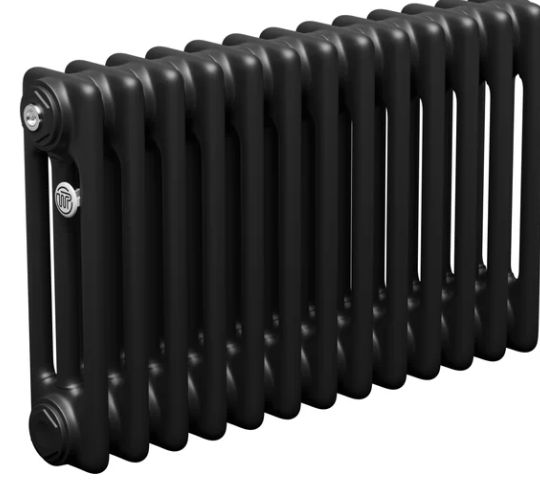 Трубчатый радиатор ТЕПЛОФОРТ двухтрубный, габаритная высота секции 575 мм (межосевое расстояние 500мм), 24 секции, нижнее подключение ½”, термовставка, цвет белый глянец купить с доставкой по РФ