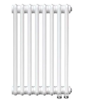 Трубчатый радиатор ТЕПЛОФОРТ трехтрубный, габаритная высота секции 575 мм (межосевое расстояние 500мм), 16 секций, нижнее подключение ½”, термовставка, цвет белый глянец