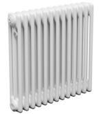 Трубчатый радиатор ТЕПЛОФОРТ трехтрубный, габаритная высота секции 375 мм (межосевое расстояние 300мм), 24 секции, боковое подключение 3/4”, цвет белый глянец купить с доставкой по РФ