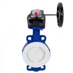 Затвор дисковый поворотный DN.ru WBV3434Pf-2W-Fb-H Ду125 Ру16 корпус - углеродистая сталь WCB, диск - углеродистая сталь WCB, футерованный PTFE, уплотнение - PTFE, с редуктором DN.ru HGB RQN2-320Z с индикатором положения купить с доставкой по РФ