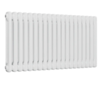 Трубчатый радиатор ТЕПЛОФОРТ двухтрубный, габаритная высота секции 305 мм (межосевое расстояние 230мм), 5 секций, боковое подключение 3/4”, цвет белый глянец купить с доставкой по РФ