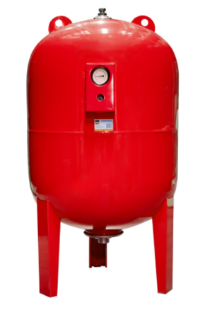 Бак расширительный 200л для отопления (присоединение 1 1/2") с манометром VRT® (вертикальный)