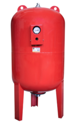 Бак расширительный VRT® 150л для отопления (присоединение 1 1/2") с манометром (вертикальный) купить с доставкой по РФ