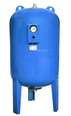 Бак расширительный VRT® 150л для водоснабжения (присоединение 1 1/2") с манометром (вертикальный)