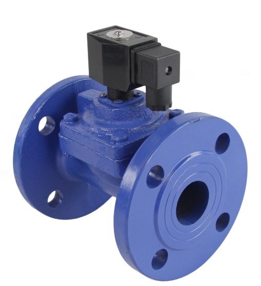 Клапан электромагнитный DN.ru VS610-EF-NC-220VAC Ду40 Ру10, соленоидный двухходовой, корпус - чугун, уплотнение - EPDM, фланцевый, нормально-закрытый, пилотный, катушка - 220В DAR купить с доставкой по РФ