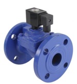 Клапан электромагнитный DN.ru VS610-EF-NC-220VAC Ду40 Ру10, соленоидный двухходовой, корпус - чугун, уплотнение - EPDM, фланцевый, нормально-закрытый, пилотный, катушка - 220В DAR купить с доставкой по РФ