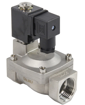 Клапан электромагнитный DN.ru VS431-VT-NC-24VAC 1/2" Ду15 Ру16 корпус - сталь нержавеющая 304, присоединение - внутренняя резьба, уплотнение - VITON, катушка - 24В AC