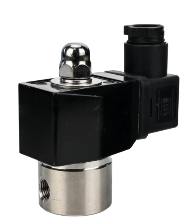 Клапан электромагнитный DN.ru VS331-NT-NC-24VAC 1/8" Ду6 Ру10 прямого действия двухходовой, корпус - сталь нержавеющая 304, присоединение - внутренняя резьба, уплотнение - NBR, нормально-закрытый, катушка - 24В AC купить с доставкой по РФ