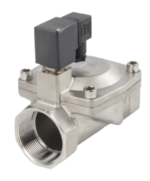 Клапан электромагнитный DN.ru VS431-VT-NC-24VAC 2" Ду50 Ру16 пилотного действия двухходовой, корпус - сталь нержавеющая 304, присоединение - внутренняя резьба, уплотнение - VITON, нормально-закрытый, катушка - 24В AC купить с доставкой по РФ