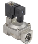 Клапан электромагнитный DN.ru VS431-VT-NC-24VAC 1" Ду25 Ру16 пилотного действия двухходовой, корпус - сталь нержавеющая 304, присоединение - внутренняя резьба, уплотнение - VITON, нормально-закрытый, катушка - 24В AC купить с доставкой по РФ