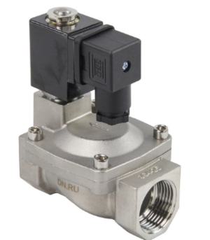 Клапан электромагнитный DN.ru VS431-VT-NC-24VAC 1" Ду25 Ру16 пилотного действия двухходовой, корпус - сталь нержавеющая 304, присоединение - внутренняя резьба, уплотнение - VITON, нормально-закрытый, катушка - 24В AC