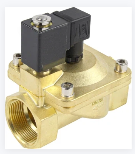 Клапан электромагнитный DN.ru VS400-ET-NC-24VAC 1 1/2" Ду40 Ру16 пилотного действия двухходовой, корпус - латунь, присоединение - внутренняя резьба, уплотнение - EPDM, нормально-закрытый, катушка - 24В AC купить с доставкой по РФ