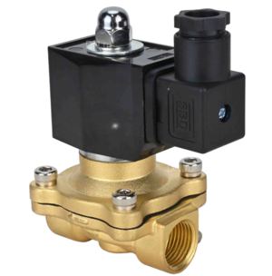 Клапан электромагнитный DN.ru VS300-NT-NO-24VAC 1 1/2" Ду40 Ру10 прямого действия двухходовой, корпус - латунь, присоединение - внутренняя резьба, уплотнение - NBR, нормально-открытый, катушка - 24В AC