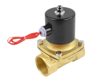 Клапан электромагнитный DN.ru VS100-VT-NC-24VAC 1 1/2" Ду40 Ру10 прямого действия двухходовой, корпус - латунь, присоединение - внутренняя резьба, уплотнение - VITON, нормально-закрытый, катушка - 24В AC