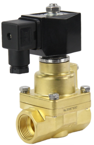 Клапан электромагнитный DN.ru VS541-ET-NC-220VAC Ду20 Ру7, соленоидный двухходовой, корпус - пластик PA66, уплотнение - EPDM, резьбовой, нормально-закрытый, прямого действия, катушка - 220В