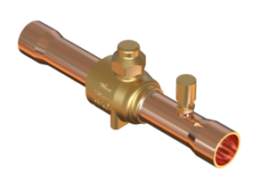 Клапан запорный Danfoss 7/8" пайка 90 бар с серв штуцером GBCH 22s