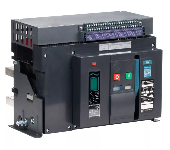 (RUS) Воздушный автоматический выключатель ESQ ВА99-40C 3F M2C2S2 3Н 4000A (Стационарный, 3пол. 4000А, 100 кА, тип реле 3Н, с мот. приводом 220В, кат. вкл 220В и нез. расцеп 220В) купить с доставкой по РФ