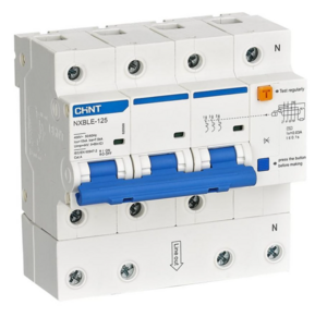 Диф. автомат CHINT NXBLE-125 3P+N 100A, х-ка C 30mA, электронный тип AС, х-ка С, 10kA