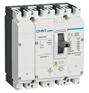 Выключатель автоматический chint 4п 63а 100ка nm8n-125h tm с рег. термомаг. расцеп. (r)
