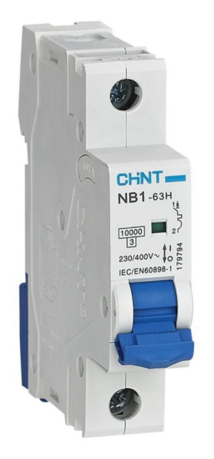 Авт. выкл. CHINT NB1-63H 1P 63А 10кА х-ка D (R)