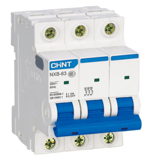 Выключатель автоматический CHINT NXB-63H 3П 63А характеристика С 10кА