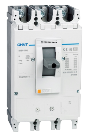 Авт. выкл. CHINT NM8N-800S TM 3P 630А 50кА с рег. термомаг. расцепителем (R)