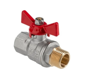 Кран шаровый полнопроходной VALTEC, рукоятка-бабочка VT.417.N.04