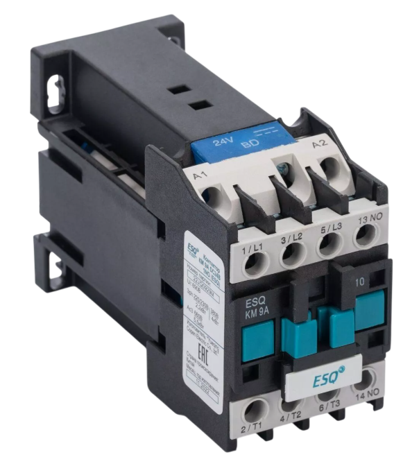 Контактор магнитный ESQ КМ 9А 24B DC 1NO купить с доставкой по РФ