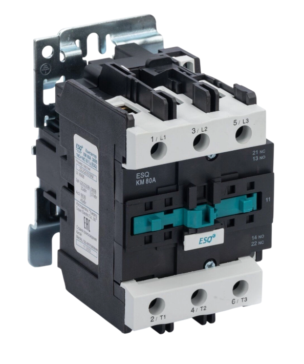 Контактор магнитный ESQ КМ 80А 380В 50 Гц 1NO+1NC купить с доставкой по РФ