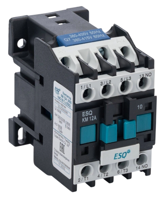 Контактор магнитный ESQ КМ 12А 380В 50 Гц 1NO купить с доставкой по РФ