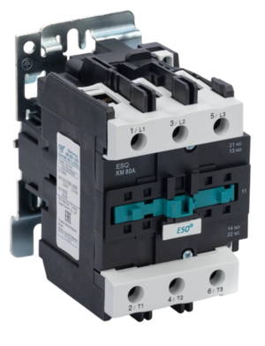 Контактор магнитный ESQ КМ 80А 220В 50 Гц 1NO+1NC