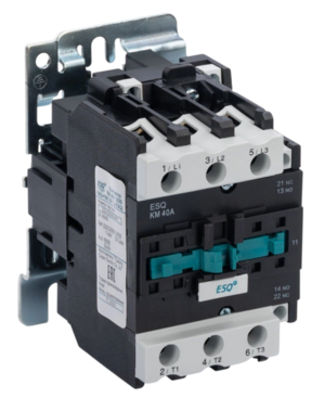 Контактор магнитный ESQ КМ 40А 220В 50 Гц 1NO+1NC