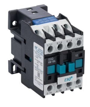 Контактор магнитный ESQ КМ 18А 220В 50 Гц 1NO