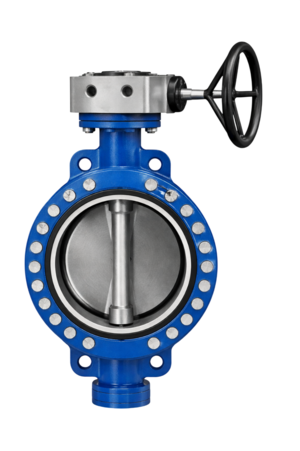 Затвор поворотный дисковый межфланцевый ИНТЕРАРМ Ду 800 Ру 16, корпус - углеродистая сталь WCB, диск - нержавеющая сталь CF8, седловое уплотнение - EPDM
