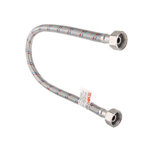 Подводка гибкая Valtec для воды с ниппелем из нержавеющей стали, гайка–гайка VTF.001.IS.0404150