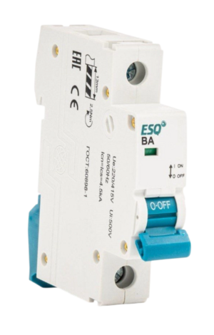Автоматический выключатель ESQ BA63C-6 B 1P 0040 1 полюс, 40А, ток к.з. 6кА, хар-ка B