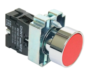 Кнопка управления CHINT NP2-BA42 без подсветки красная 1НЗ IP40 (R)
